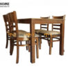 Bộ bàn ăn Cabin 4 ghế (nhiều mẫu ghế) màu óc chó BBA4-05CS