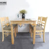 Bộ bàn ăn Cabin 4 ghế (nhiều mẫu ghế) màu tự nhiên BBA4-04CS