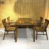 Bộ Bàn Ăn Capri 4 Ghế (Nhiều Mẫu Ghế) Gỗ Sồi Tự Nhiên BBA4-10SN