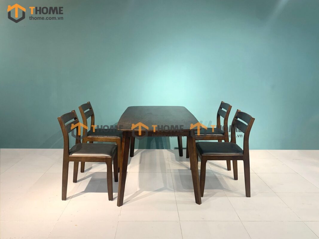 Bộ Bàn Ăn Capri 4 Ghế (Nhiều Mẫu Ghế) Gỗ Sồi Tự Nhiên BBA4-10SN