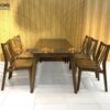 Bộ Bàn Ăn Capri 6 Ghế (Nhiều Mẫu Ghế) Gỗ Sồi Tự Nhiên BBA6-10SN