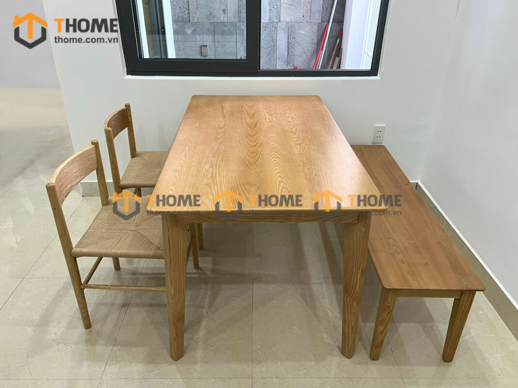 Bộ Bàn Ăn Capri 6 Ghế (Nhiều Mẫu Ghế) Gỗ Sồi Tự Nhiên BBA6-09SN