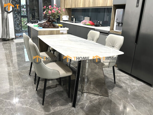 Bộ bàn ăn chân bướm 4 ghế (nhiều mẫu ghế) nhập khẩu BBA4-08NK