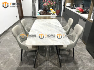 Bộ bàn ăn chân bướm 4 ghế (nhiều mẫu ghế) nhập khẩu BBA4-08NK
