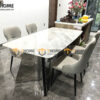 Bộ bàn ăn chân bướm 4 ghế (nhiều mẫu ghế) nhập khẩu BBA4-08NK