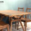 Bộ Bàn Ăn Chân Chéo 4 Ghế (Nhiều Mẫu Ghế) Gỗ Sồi Tự Nhiên BBA4-16SN