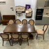 Bộ Bàn Ăn Cổ Điển 6 Ghế (Nhiều Mẫu Ghế) Gỗ Sồi Tự Nhiên BBA6-18SN