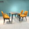 Bộ bàn ăn chân côn 4 ghế (nhiều mẫu ghế) nhập khẩu BBA4-06NK