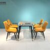Bộ bàn ăn chân côn 4 ghế (nhiều mẫu ghế) nhập khẩu BBA4-06NK