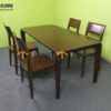 Bộ Bàn Ăn Chân Hươu+ 4 Ghế (Nhiều Mẫu Ghế) Gỗ Sồi Tự Nhiên BBA4-17SN