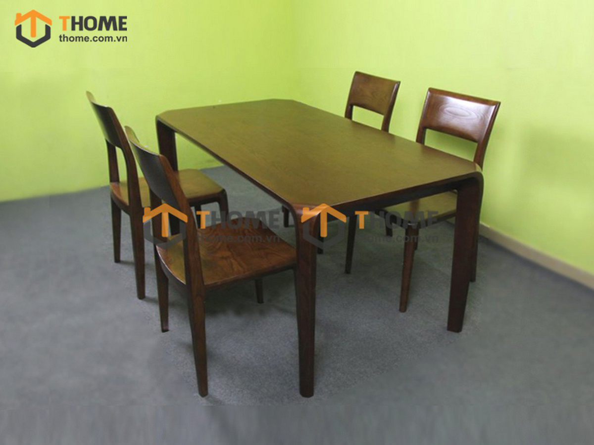 Bộ Bàn Ăn Chân Hươu+ 4 Ghế (Nhiều Mẫu Ghế) Gỗ Sồi Tự Nhiên BBA4-17SN
