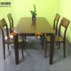 Bộ Bàn Ăn Chân Hươu+ 4 Ghế (Nhiều Mẫu Ghế) Gỗ Sồi Tự Nhiên BBA4-17SN