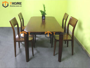 Bộ Bàn Ăn Chân Hươu+ 4 Ghế (Nhiều Mẫu Ghế) Gỗ Sồi Tự Nhiên BBA4-17SN