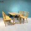 Bộ Bàn Ăn Capri 6 Ghế (Nhiều Mẫu Ghế) Gỗ Sồi Tự Nhiên BBA6-17SN