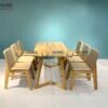 Bộ Bàn Ăn Capri 6 Ghế (Nhiều Mẫu Ghế) Gỗ Sồi Tự Nhiên BBA6-17SN