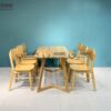 Bộ Bàn Ăn Capri 6 Ghế (Nhiều Mẫu Ghế) Gỗ Sồi Tự Nhiên BBA6-17SN