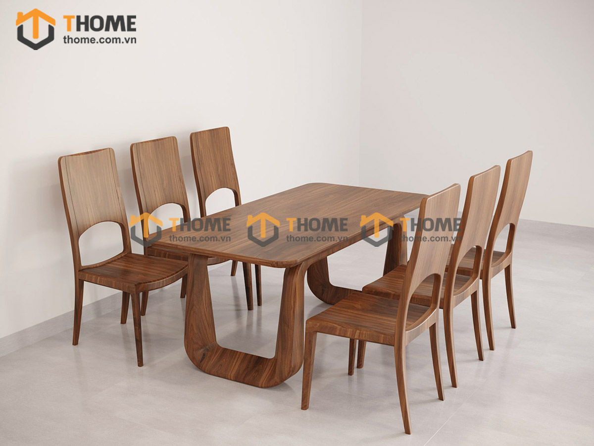 Bộ Bàn Ăn Luxury 6 Ghế (Nhiều Mẫu Ghế) Gỗ Sồi Tự Nhiên BBA6-33SN