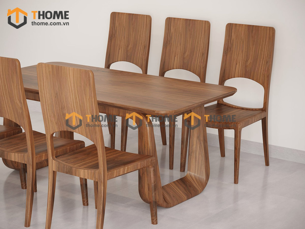Bộ Bàn Ăn Luxury 6 Ghế (Nhiều Mẫu Ghế) Gỗ Sồi Tự Nhiên BBA6-33SN