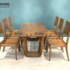 Bộ Bàn Ăn Luxury 6 Ghế (Nhiều Mẫu Ghế) Gỗ Sồi Tự Nhiên BBA6-33SN