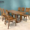 Bộ Bàn Ăn Luxury 6 Ghế (Nhiều Mẫu Ghế) Gỗ Sồi Tự Nhiên BBA6-33SN