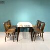 Bộ Bàn Ăn Mặt Đá Capri 6 Ghế (Nhiều Mẫu Ghế) Gỗ Sồi Tự Nhiên BBA6-06SN