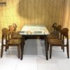 Bộ Bàn Ăn Mặt Đá Capri 6 Ghế (Nhiều Mẫu Ghế) Gỗ Sồi Tự Nhiên BBA6-06SN