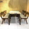 Bộ Bàn Ăn Mặt Đá Capri 6 Ghế (Nhiều Mẫu Ghế) Gỗ Sồi Tự Nhiên BBA6-06SN