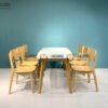 Bộ Bàn Ăn Mặt Đá Capri 6 Ghế (Nhiều Mẫu Ghế) Gỗ Sồi Tự Nhiên BBA6-05SN