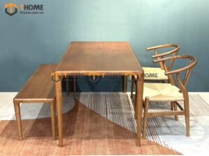 Bộ Bàn Ăn Neva 4 Ghế (Nhiều Mẫu Ghế) Gỗ Sồi Tự Nhiên BBA4-14SN
