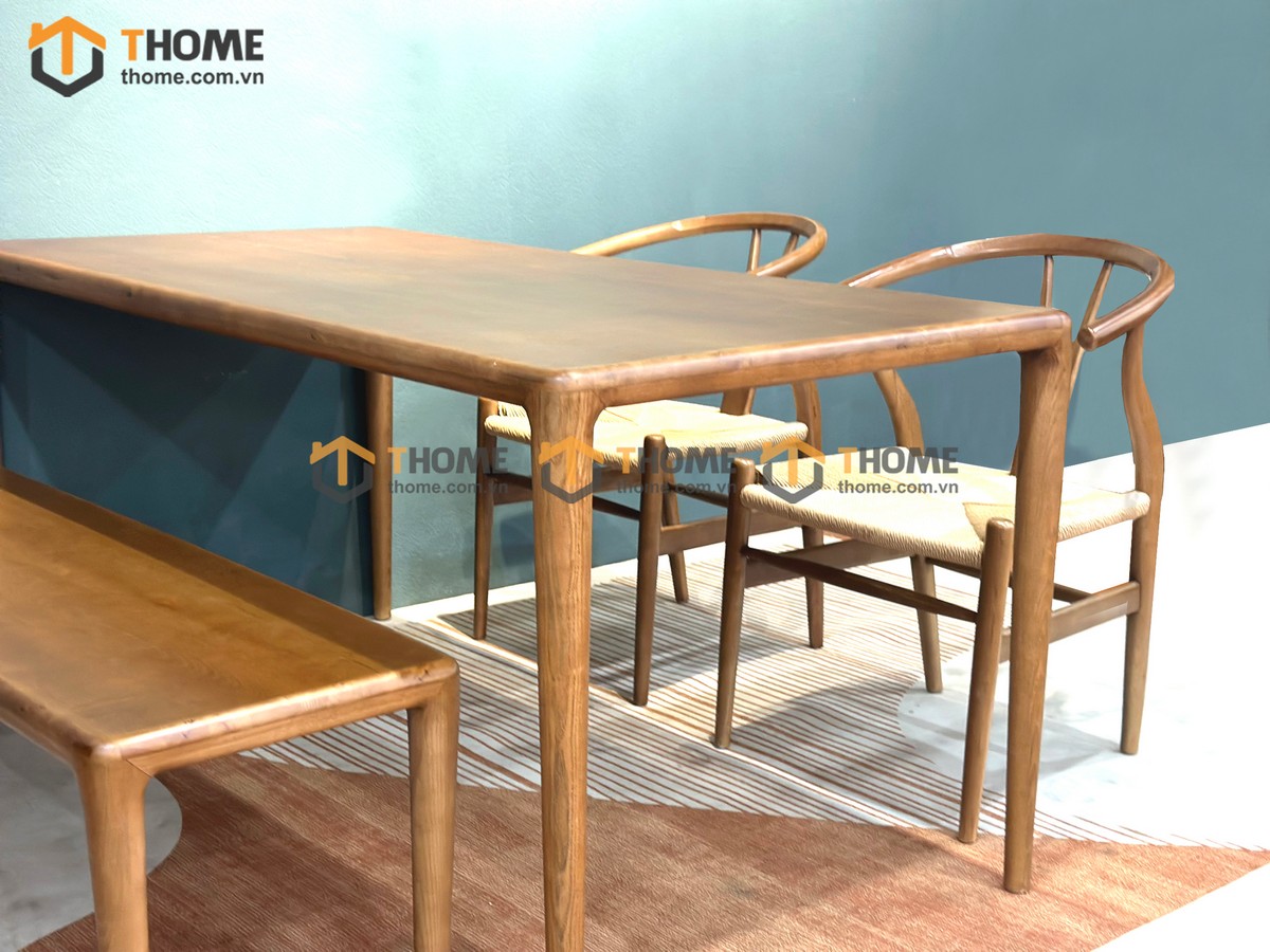 Bộ Bàn Ăn Neva 4 Ghế (Nhiều Mẫu Ghế) Gỗ Sồi Tự Nhiên BBA4-14SN