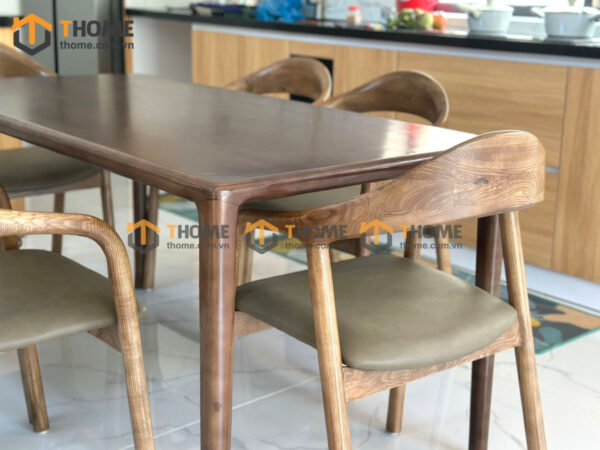 Bộ Bàn Ăn Neva 6 Ghế (Nhiều Mẫu Ghế) Gỗ Sồi Tự Nhiên BBA6-14SN