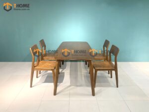 Bộ Bàn Ăn Nikko 4 Ghế (Nhiều Mẫu Ghế) Gỗ Sồi Tự Nhiên BBA4-18SN