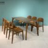 Bộ Bàn Ăn Nikko 6 Ghế (Nhiều Mẫu Ghế) Gỗ Sồi Tự Nhiên BBA6-19SN