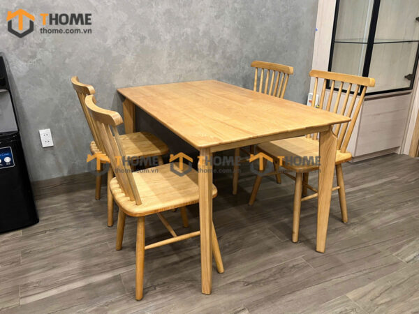 Bộ Bàn Ăn OP 6 Ghế (Nhiều Mẫu Ghế) Gỗ Sồi Tự Nhiên BBA6-11SN
