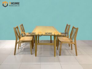 Bộ Bàn Ăn Titan 4 Ghế (Nhiều Mẫu Ghế) Gỗ Sồi Tự Nhiên BBA4-15SN