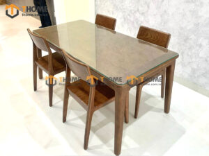 Bộ Bàn Ăn Vega 4 Ghế (Nhiều Mẫu Ghế) Gỗ Sồi Tự Nhiên BBA4-20SN