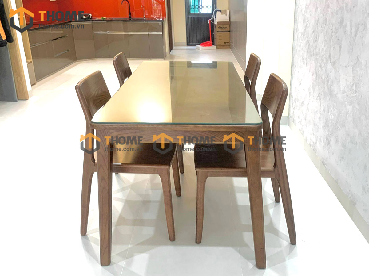 Bộ Bàn Ăn Vega 4 Ghế (Nhiều Mẫu Ghế) Gỗ Sồi Tự Nhiên BBA4-20SN