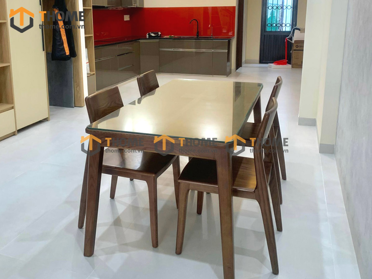 Bộ Bàn Ăn Vega 4 Ghế (Nhiều Mẫu Ghế) Gỗ Sồi Tự Nhiên BBA4-20SN