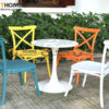 Bàn Ghế Cafe Nhựa Nhập Khẩu Kiểu 01 BGCF-01NHUA