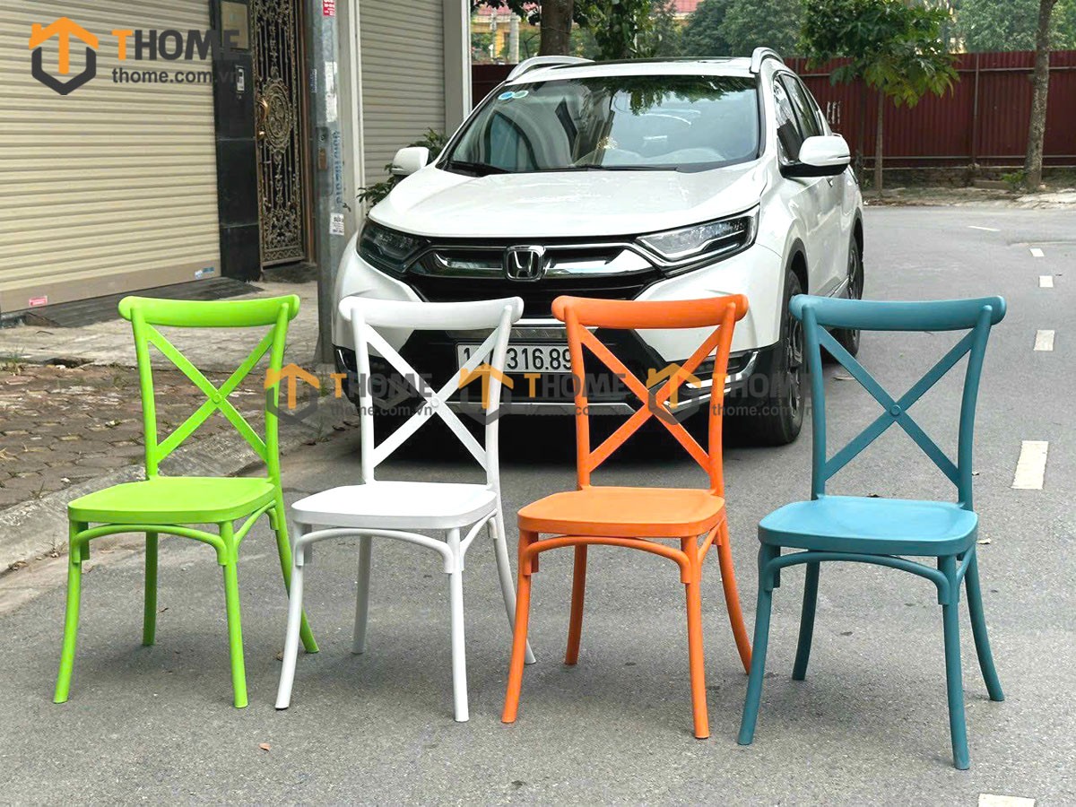 Bàn Ghế Cafe Nhựa Nhập Khẩu Kiểu 01 BGCF-01NHUA