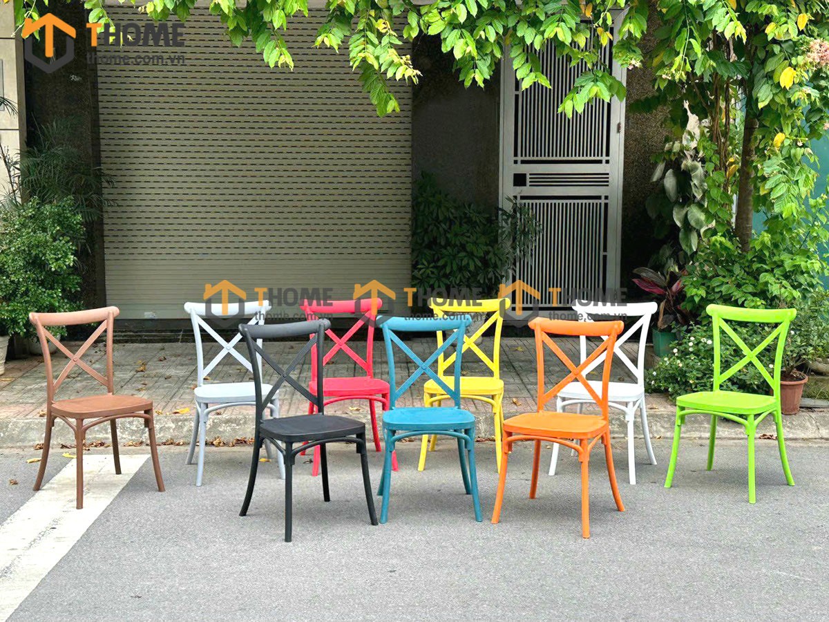 Bàn Ghế Cafe Nhựa Nhập Khẩu Kiểu 01 BGCF-01NHUA