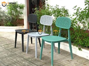 Bàn Ghế Cafe Nhựa Nhập Khẩu Kiểu 02 BGCF-02NHUA
