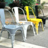 Bàn Ghế Cafe Nhựa Nhập Khẩu Kiểu 05 BGCF-05NHUA