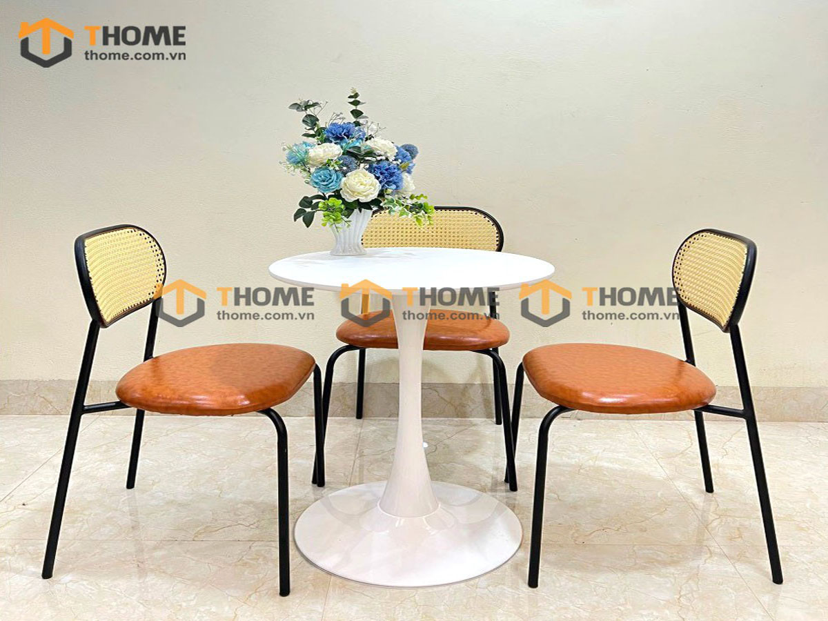 Bàn Ghế Cafe Nhựa Nhập Khẩu Kiểu 09 BGCF-09NHUA