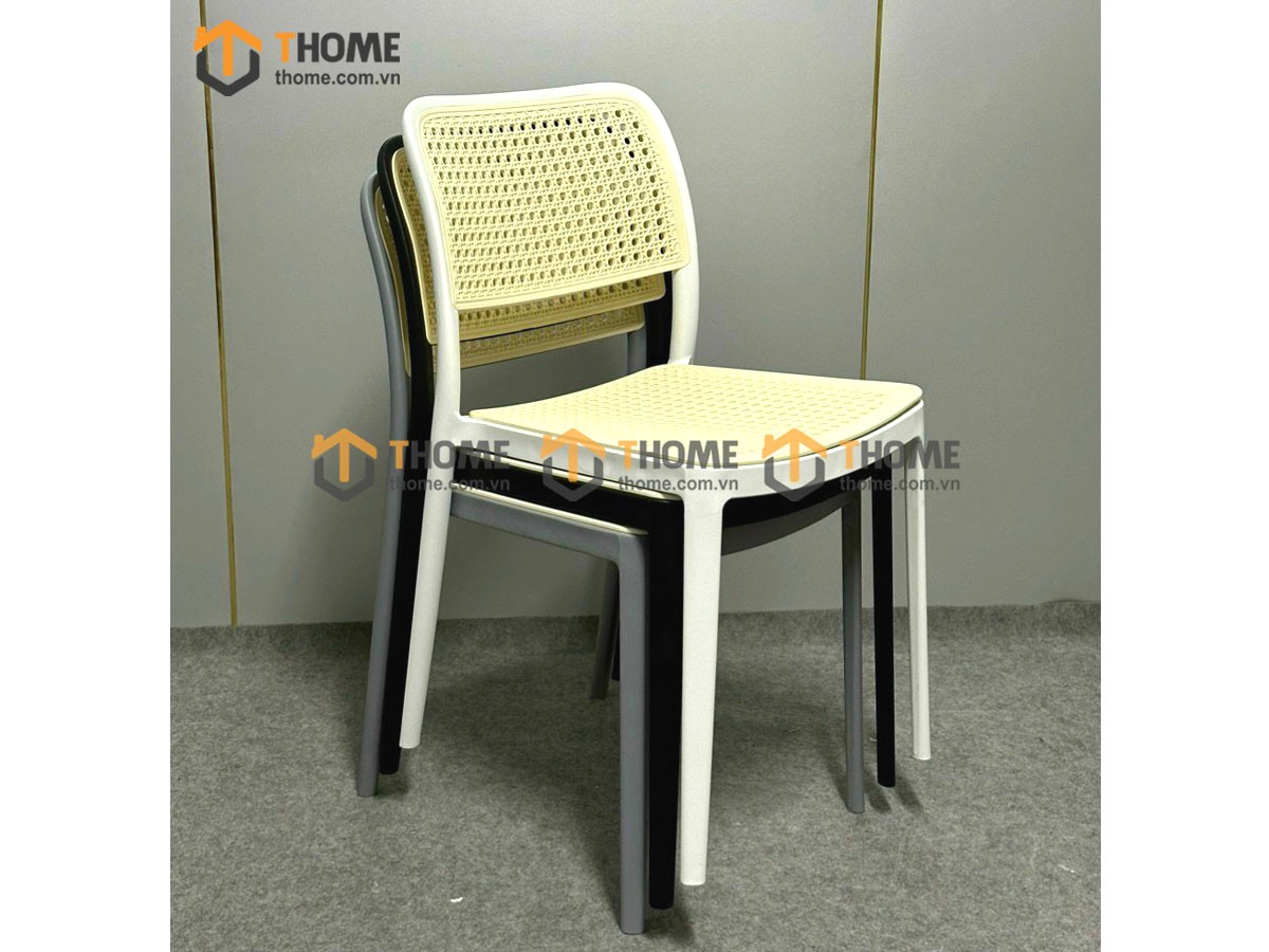 Bàn Ghế Cafe Nhựa Nhập Khẩu Kiểu 10 BGCF-10NHUA