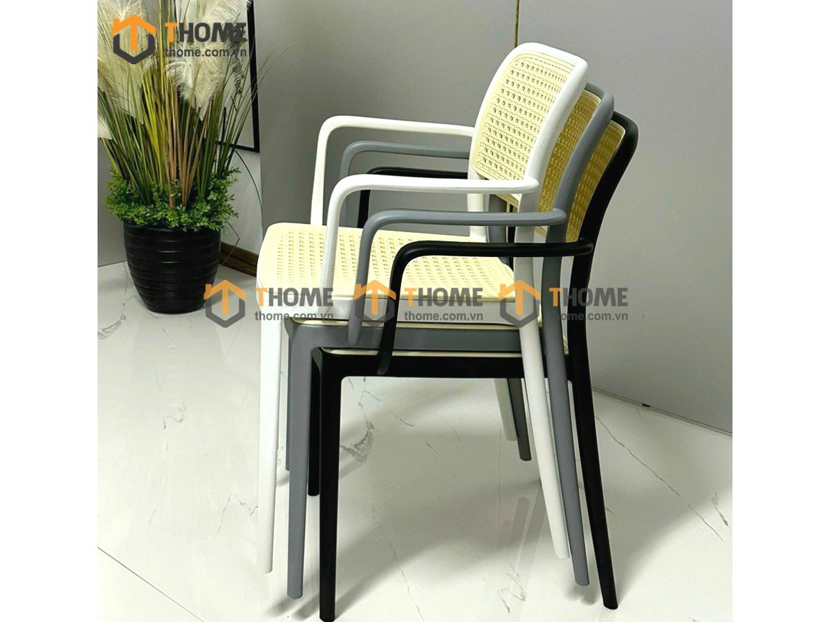 Bàn Ghế Cafe Nhựa Nhập Khẩu Kiểu 10 BGCF-10NHUA
