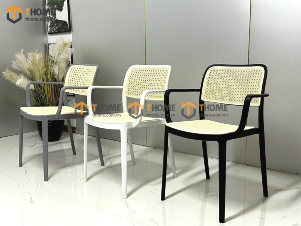 Bàn Ghế Cafe Nhựa Nhập Khẩu Kiểu 11 BGCF-11NHUA