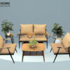 Bàn Ghế Cafe Sofa Chân Tiện Sắt Không Gỉ BGCF-14SOFA