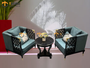Bàn Ghế Cafe Sofa Chawoo Gỗ Sồi Tự Nhiên BGCF-10SOFA