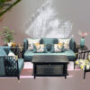 Bàn Ghế Cafe Sofa Chawoo Gỗ Sồi Tự Nhiên BGCF-10SOFA